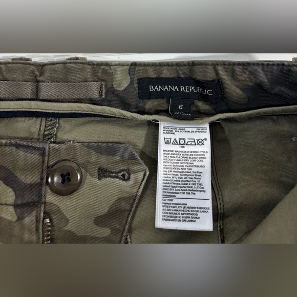 Banana Republic Slim Utility Pant Jogger Camo Womens Size 6 Zipper Ankles Casual - Picture 4 of 16